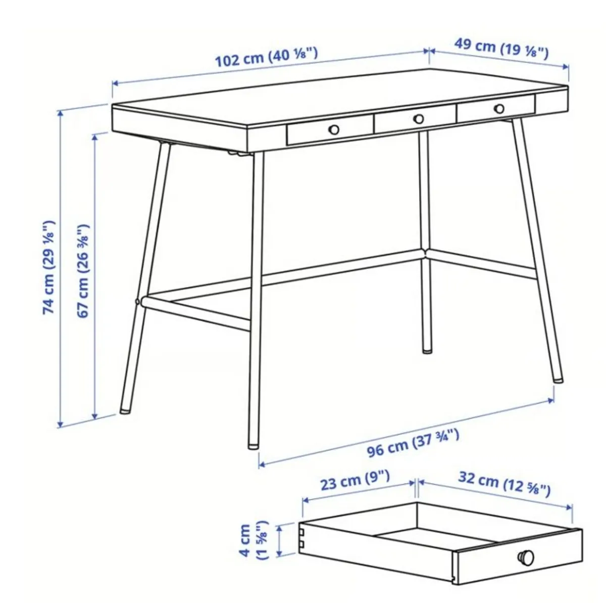 IKEA LILLÅSEN Bamboo Desk – Perfect Condition - Image 3