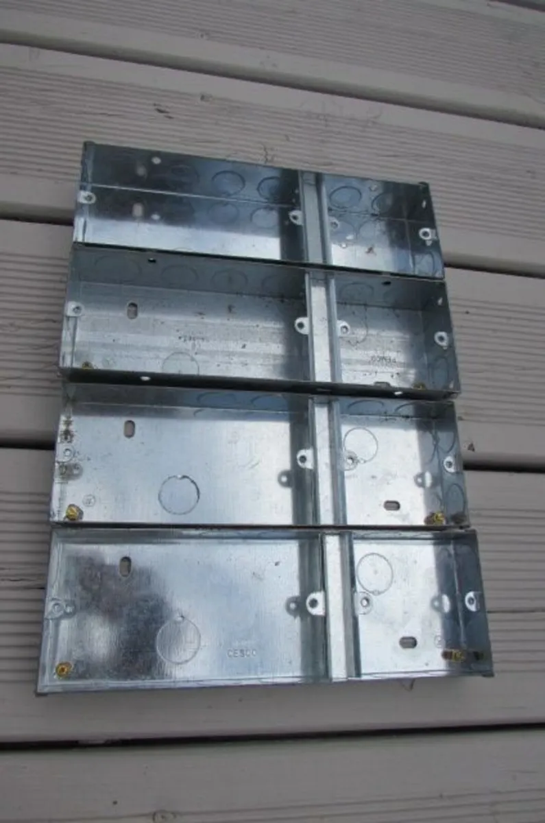 2 + 1 Flush Metal Boxes x 4 for Sale - Image 1
