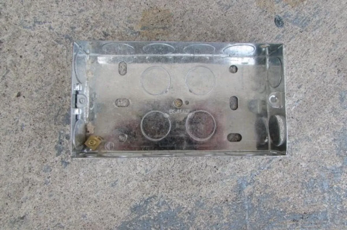 2 Gang Flush Metal Boxes x 20 for Sale - Image 1
