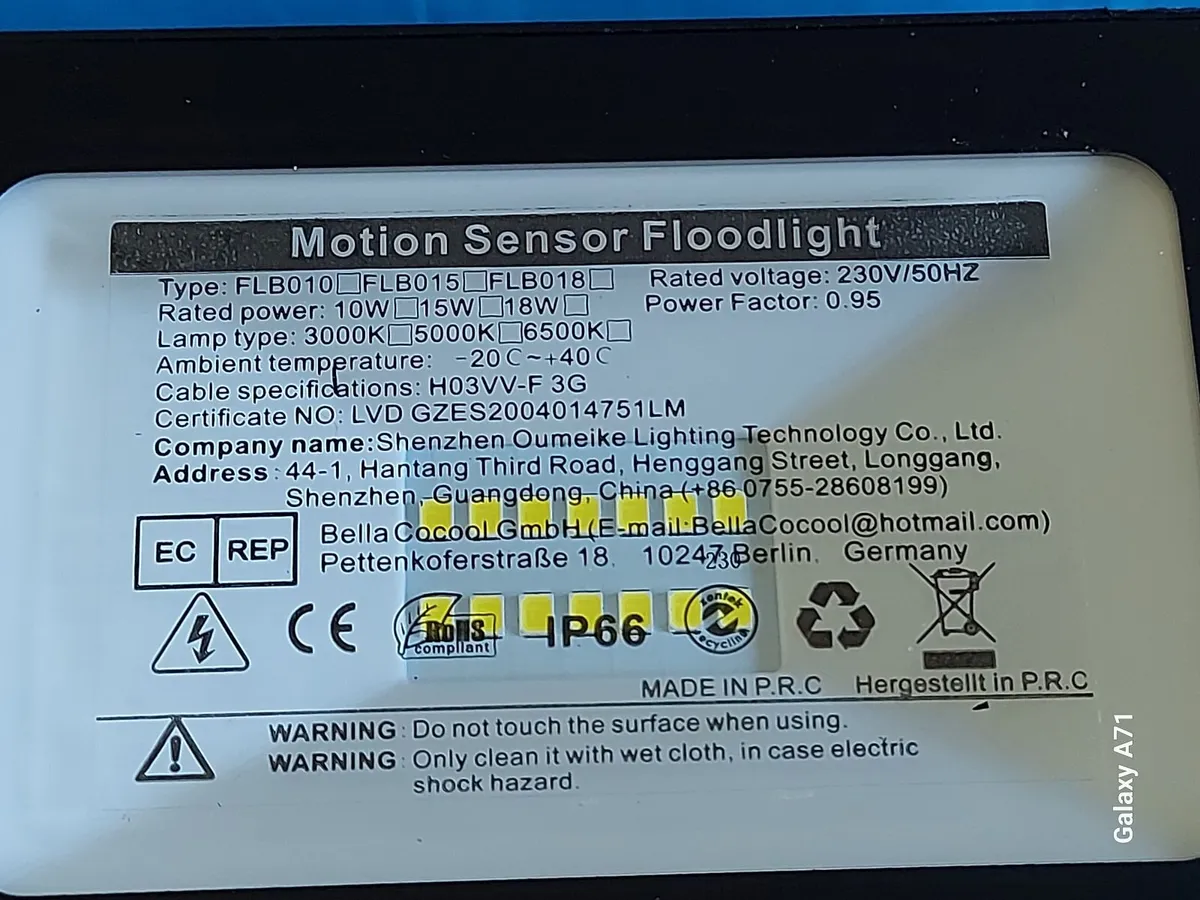 NEW Meikee Led Flood Light with Motion Sensor - Image 3