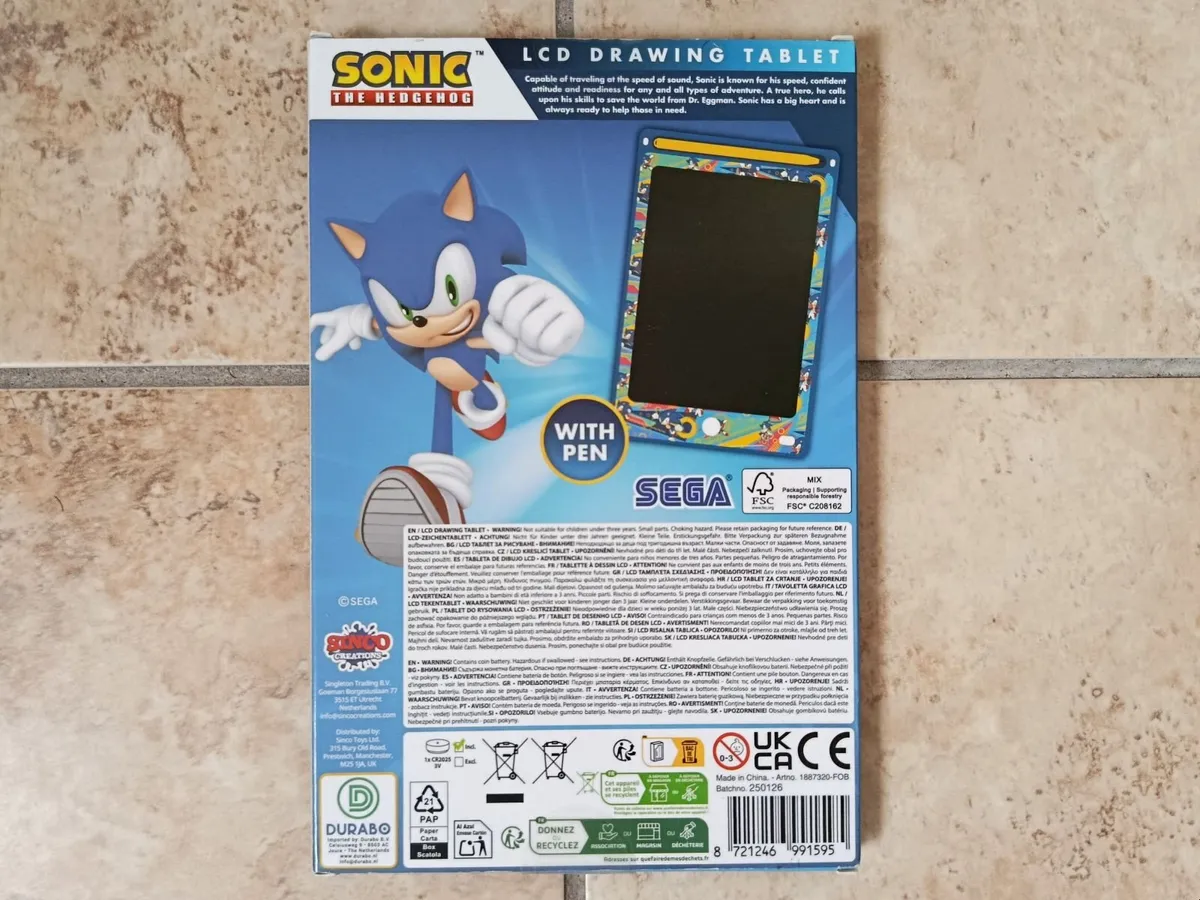 Sonic The Hedgehog LCD Drawing Tablet Pad - Image 2