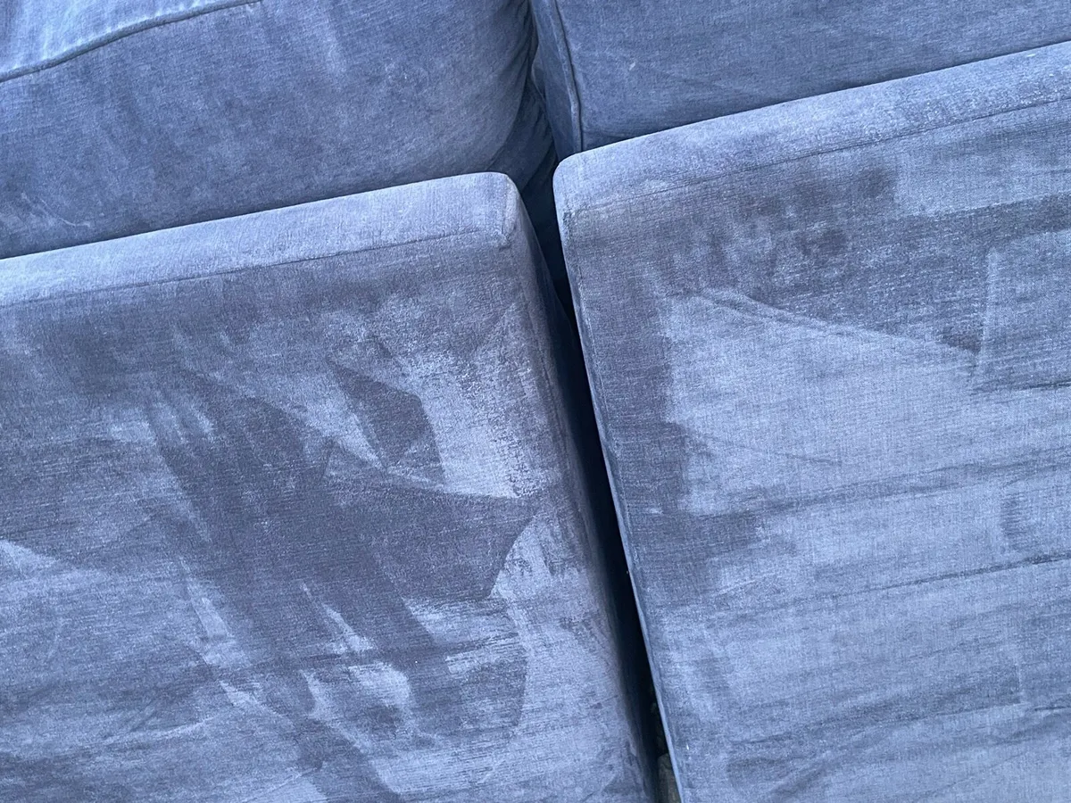 Dfs L shaped corner sofa + footstool - Image 4