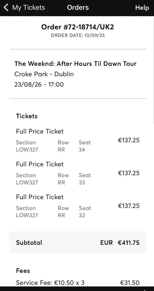 3* Concert Tickets - The Weekend- After Hours Tour - Image 2
