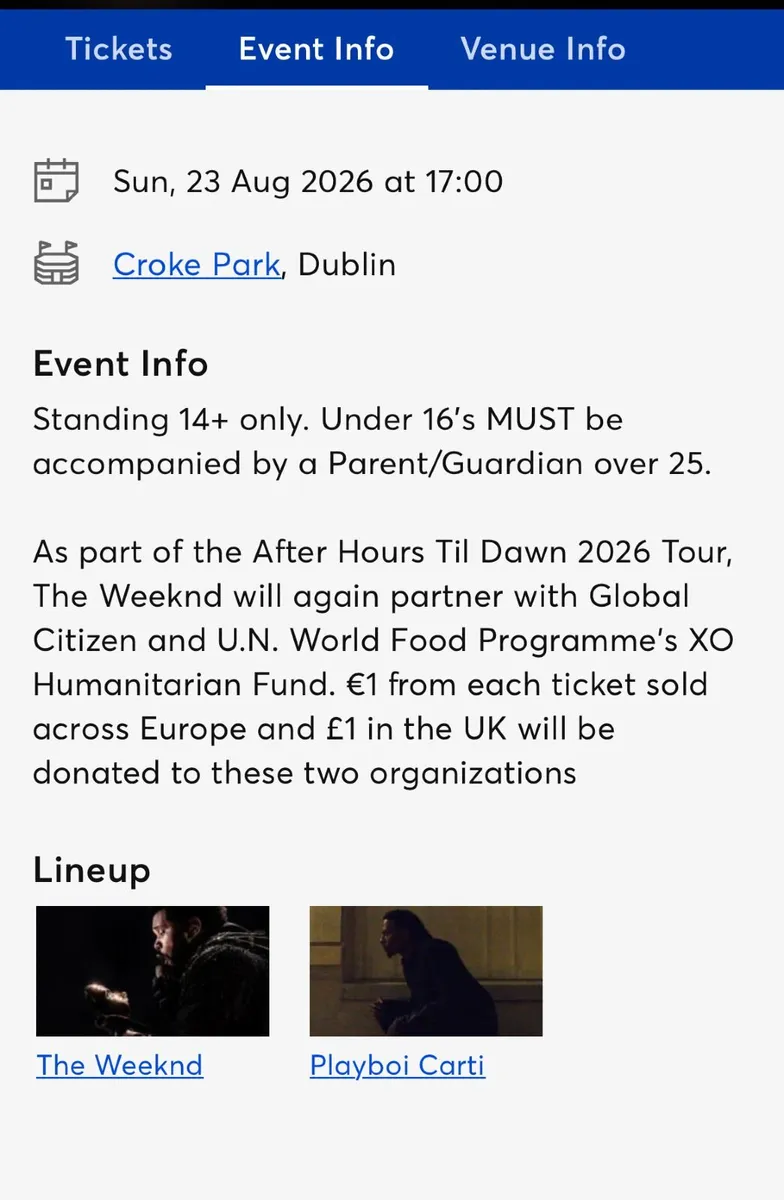 3* Concert Tickets - The Weekend- After Hours Tour - Image 4