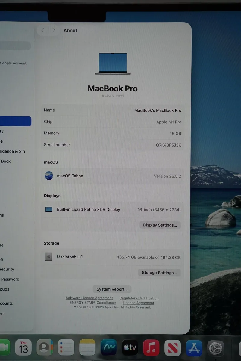 MacBook Pro 16" 2021 M1 Pro | 16GB | 512GB - Image 2