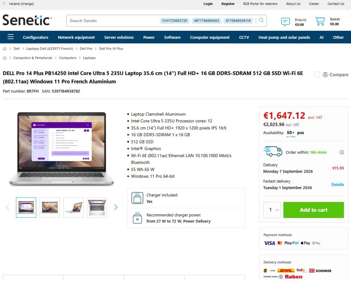 Dell Pro 14 Plus laptop, NEW, warranty > Jan. 2029 - Image 3