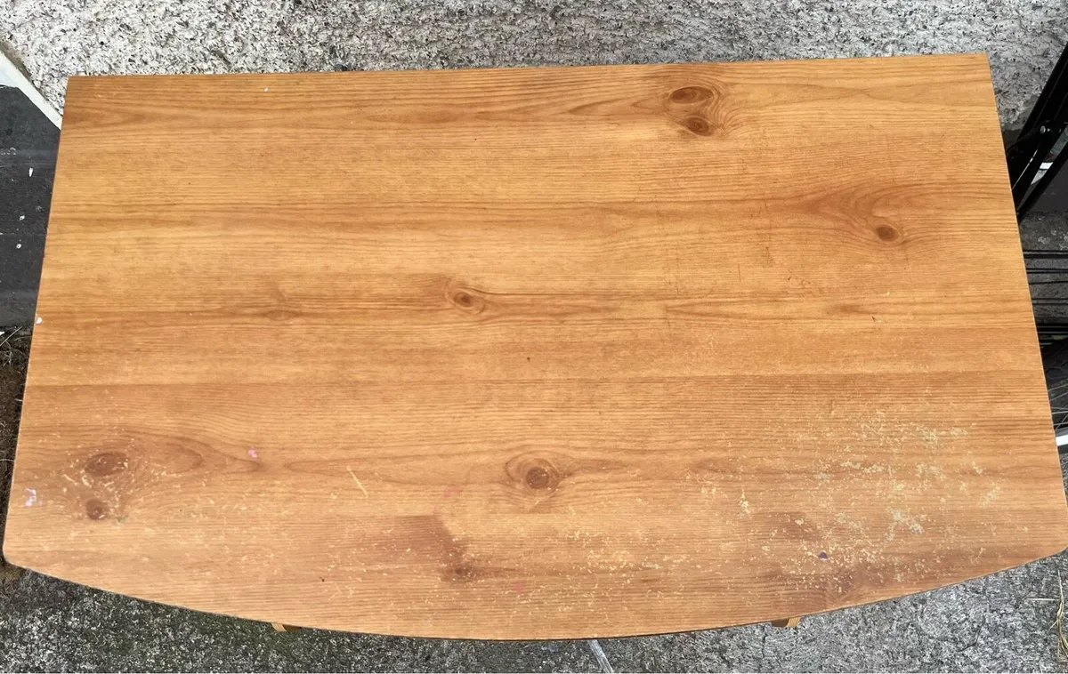 Wooden Desk on Wheels - Image 2