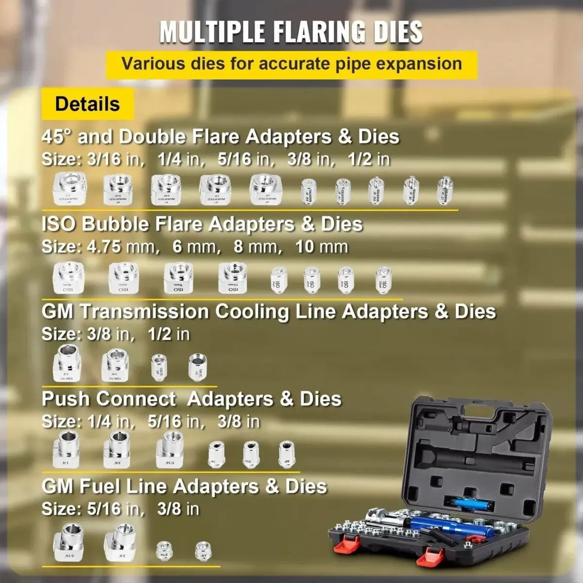 Hydraulic Flaring Tool 30 Piece Brake Line Kit - Image 2