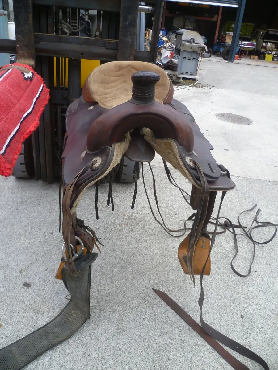 Western Saddle Large Size 21" - Image 4