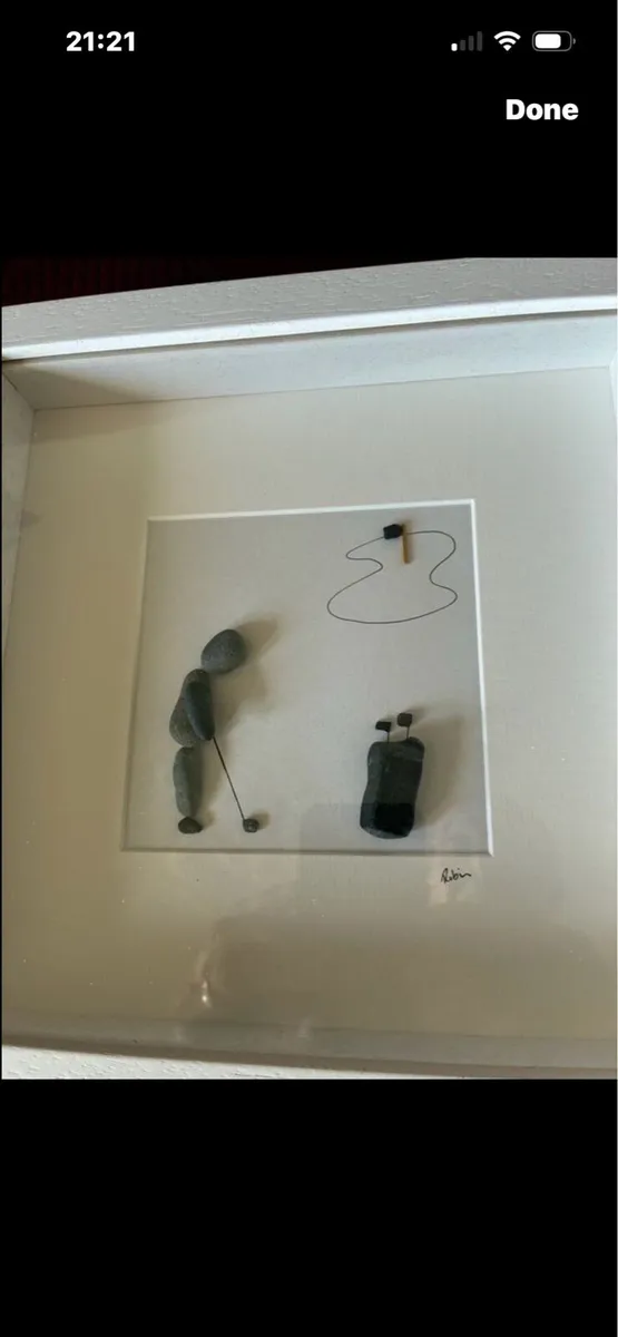 Original Pebble Art Golf Display/ Prize - Image 3