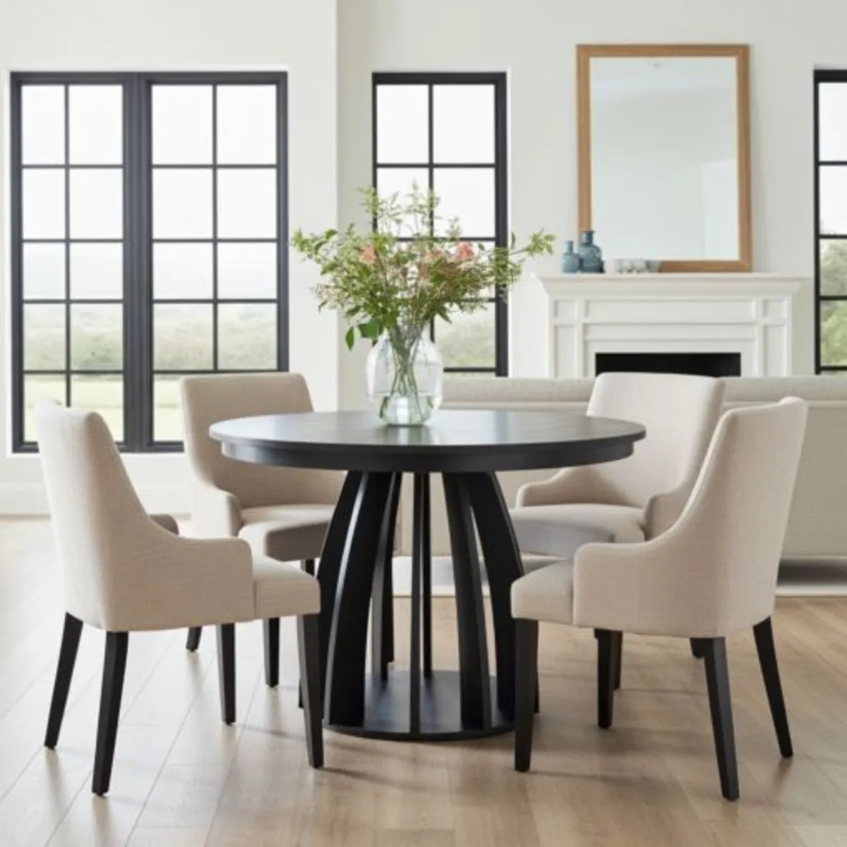 Axis Black Extendable Dining Table 100 to 140cm - Image 2