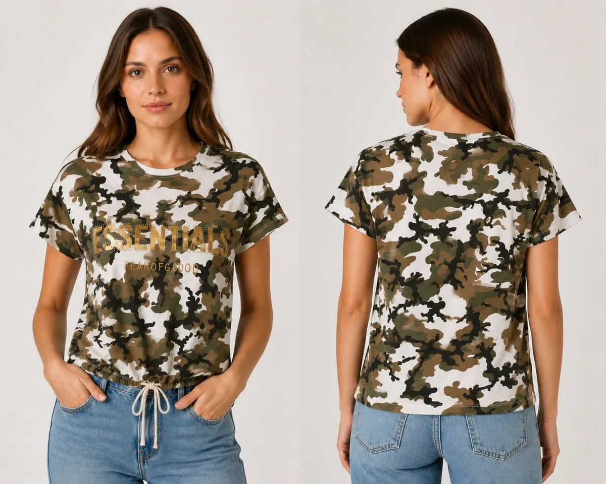 ESSENTIALS Camo T-Shirt - Image 1