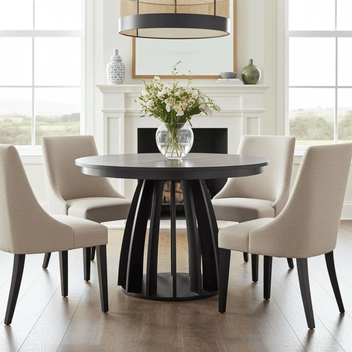Axis Black Extendable Dining Table 100 to 140cm - Image 4