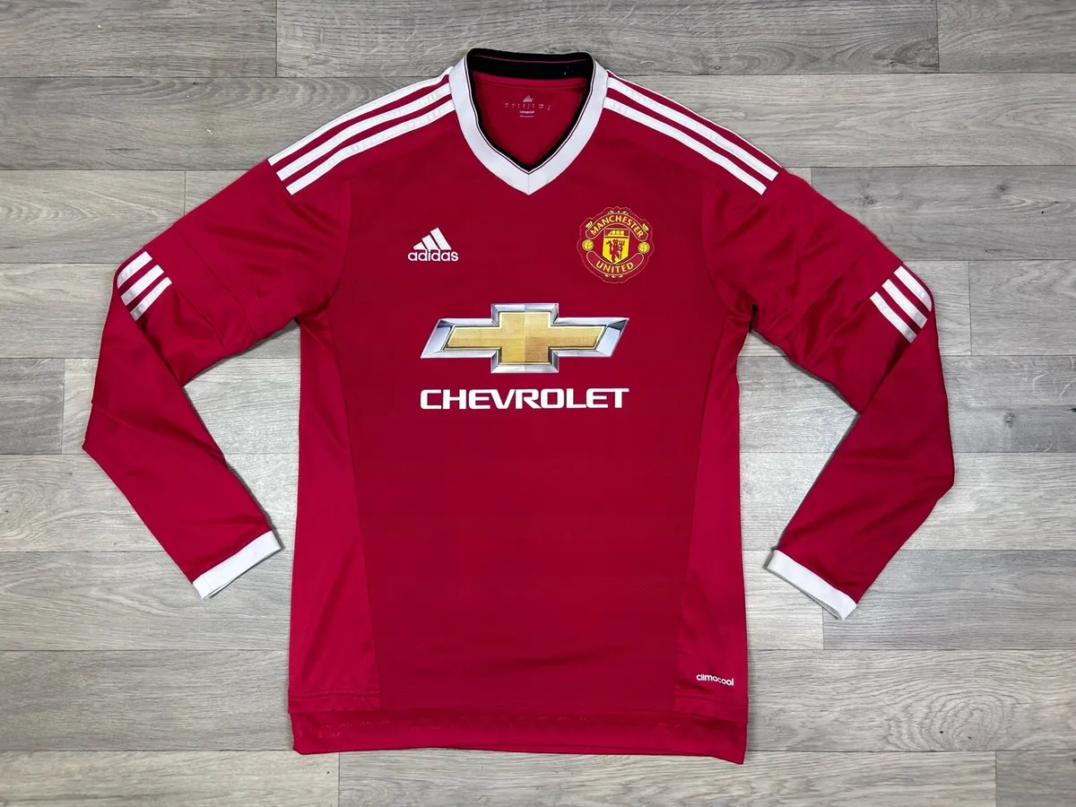 Manchester United Long Sleeve Home Jersey Shirt - Image 1