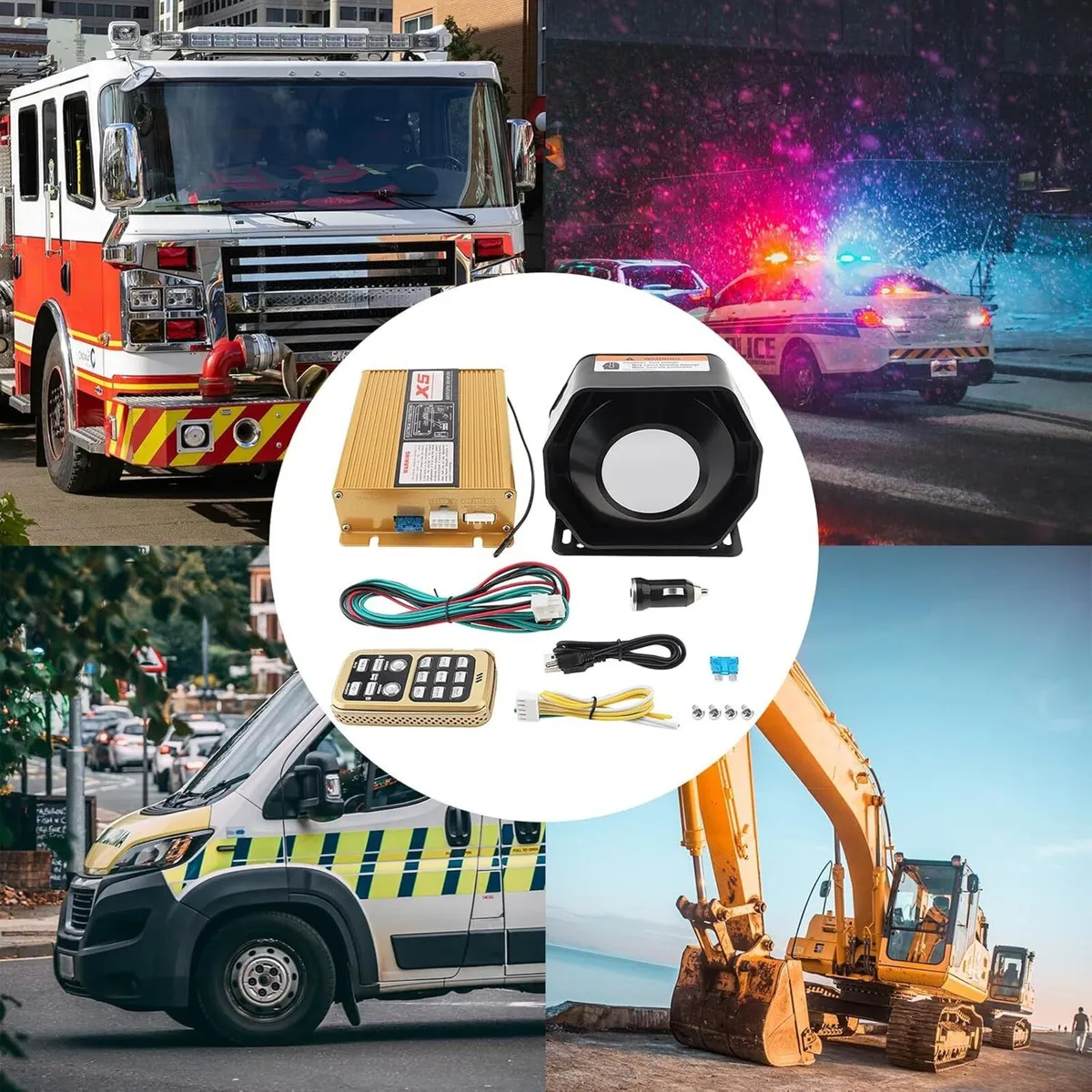 Car Warning Alarm Siren Loud Speaker 200W - Image 4