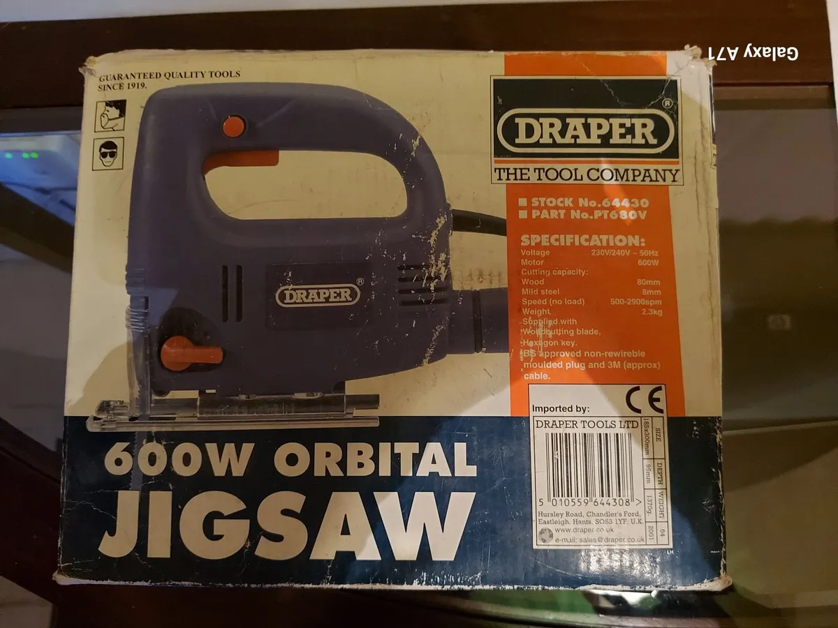 Draper 600W Orbital Jigsaw Model PT680V Excellent - Image 1