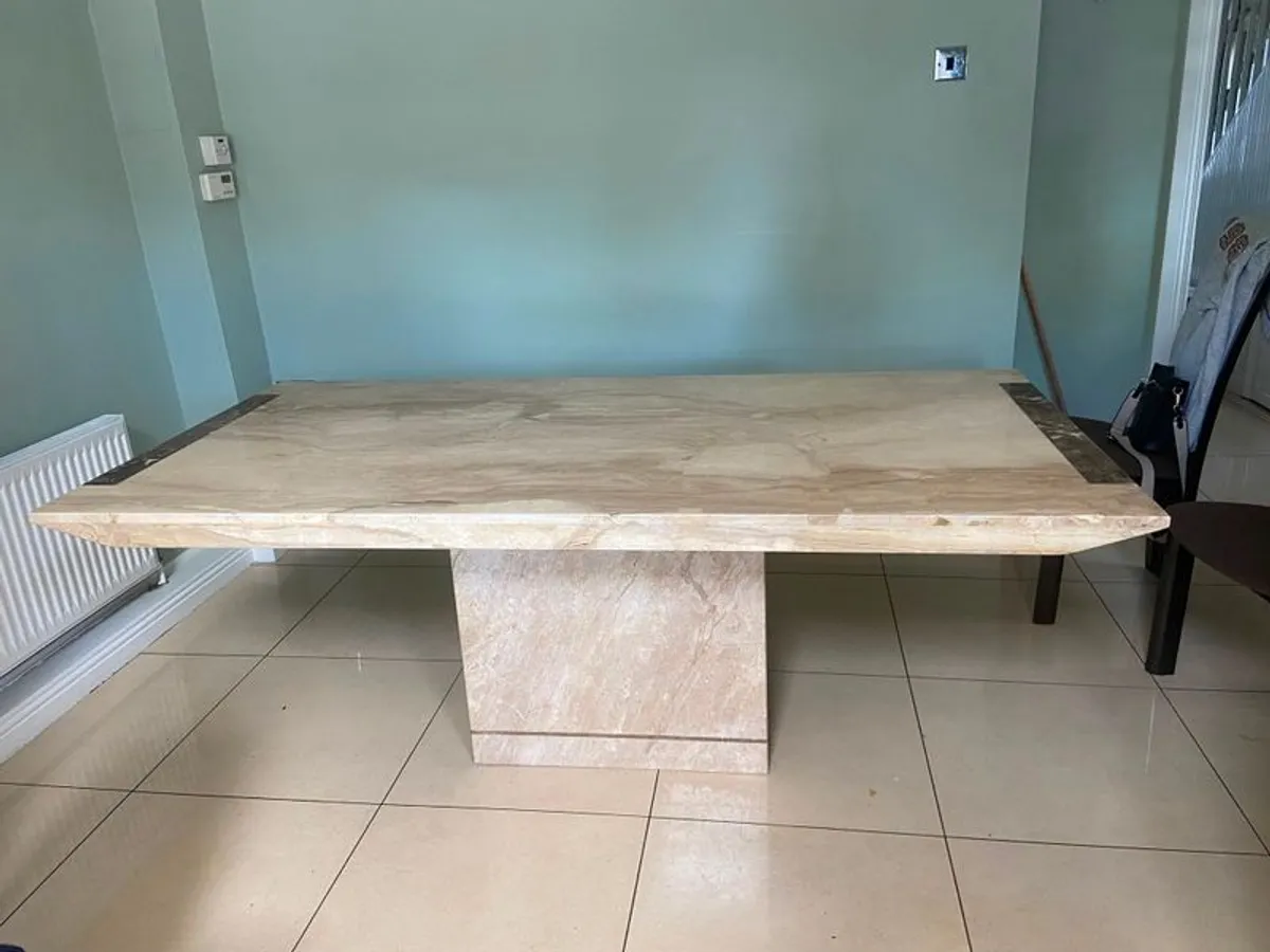 Solid Dining Table and Matching Cabinet - Image 1