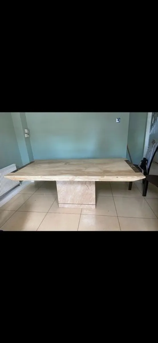 Solid Dining Table and Matching Cabinet - Image 2