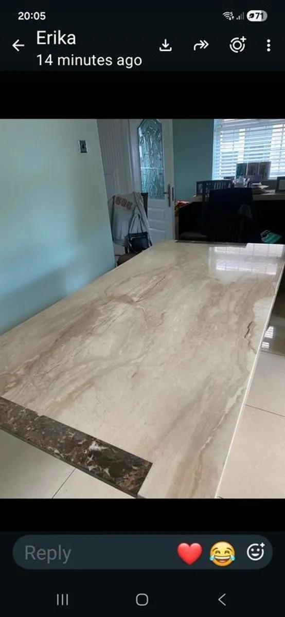 Solid Dining Table and Matching Cabinet - Image 4