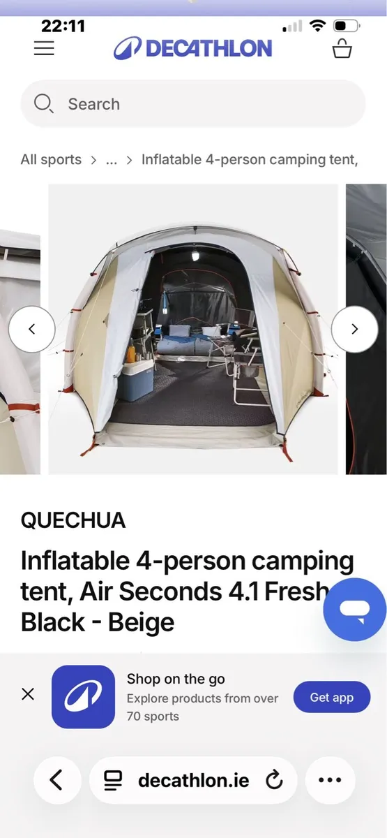 4 person inflate Tent - Image 3