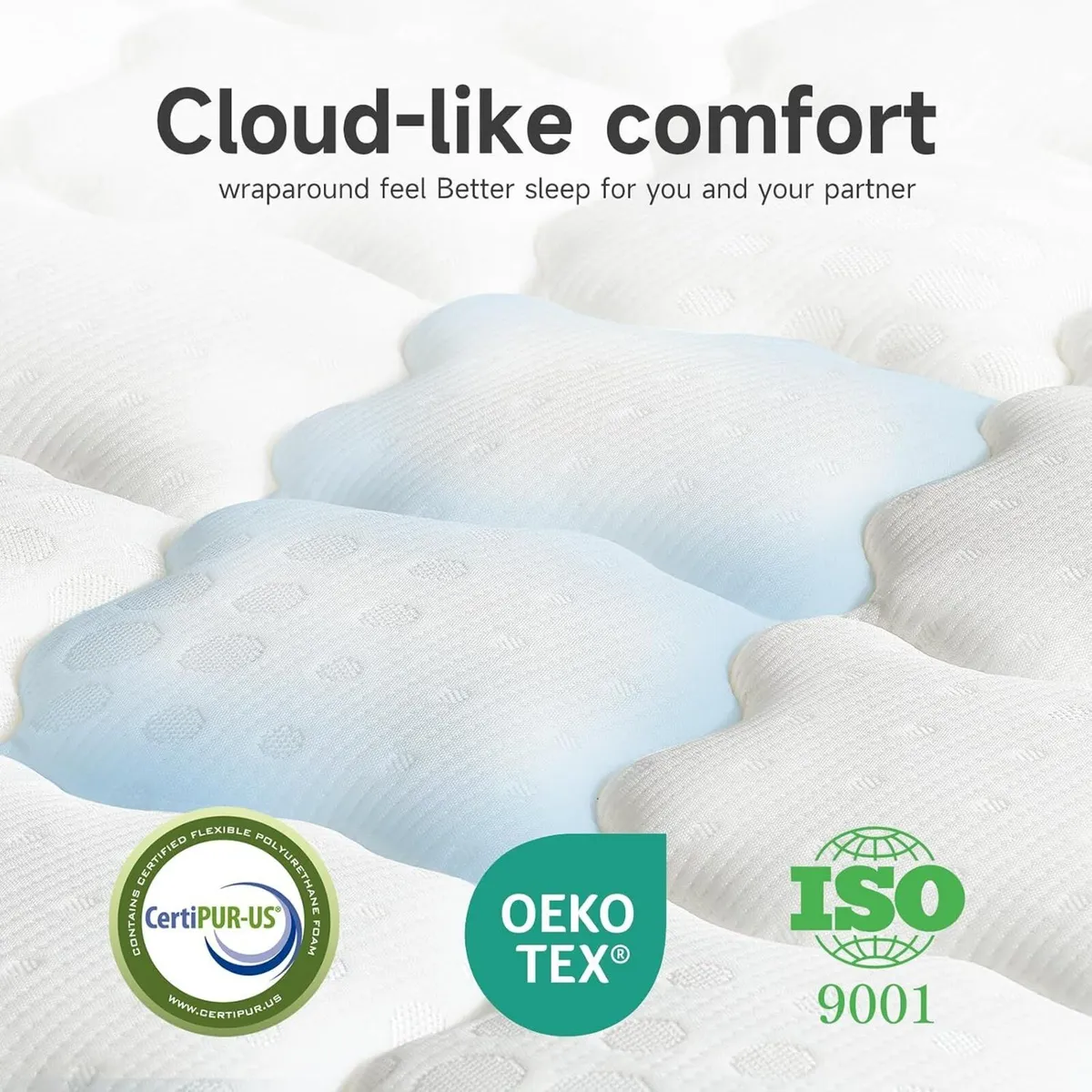 Mattress 10 Inch Hybrid 7-Zone Orthopaedic Memory - Image 3