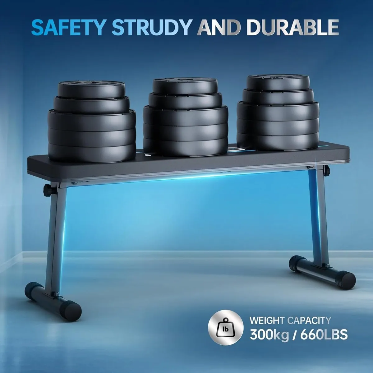 Weight Bench Flat Foldable Fitness for Full Body - Image 2