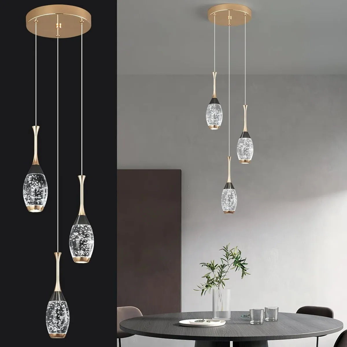 Modern Pendant Light LED Height Adjustable - Image 1