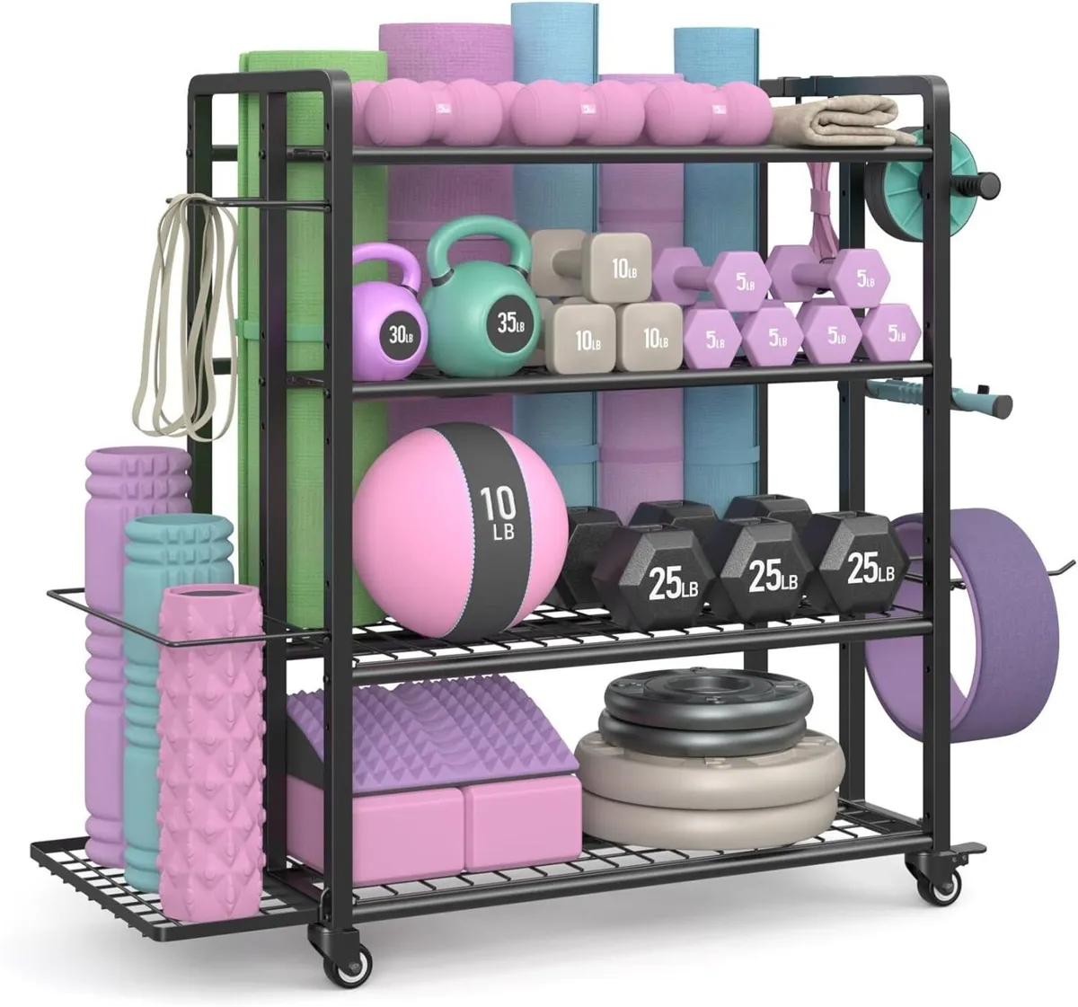 4-Tier Dumbbell Rack Stand Only Adjustable Weight - Image 1