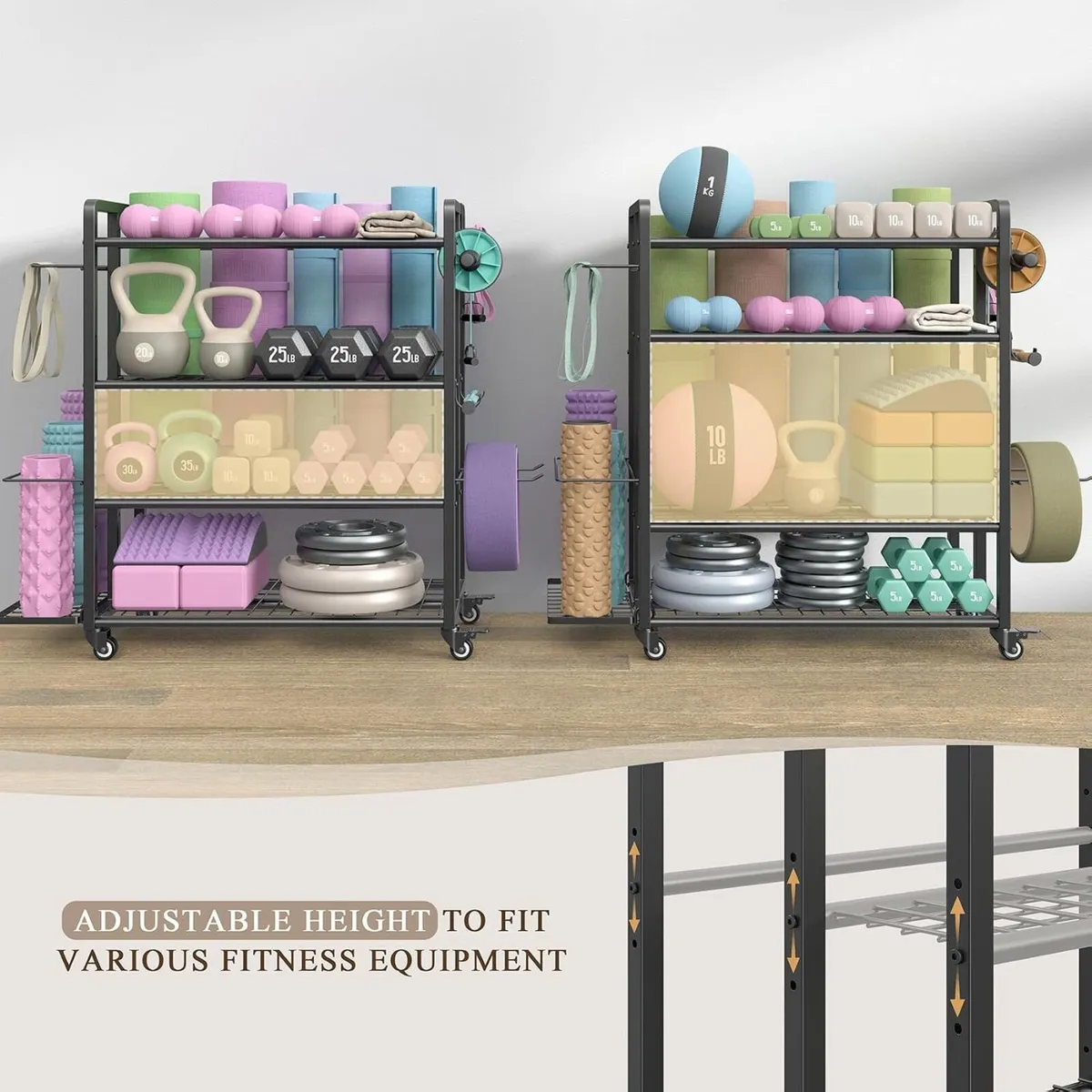 4-Tier Dumbbell Rack Stand Only Adjustable Weight - Image 2