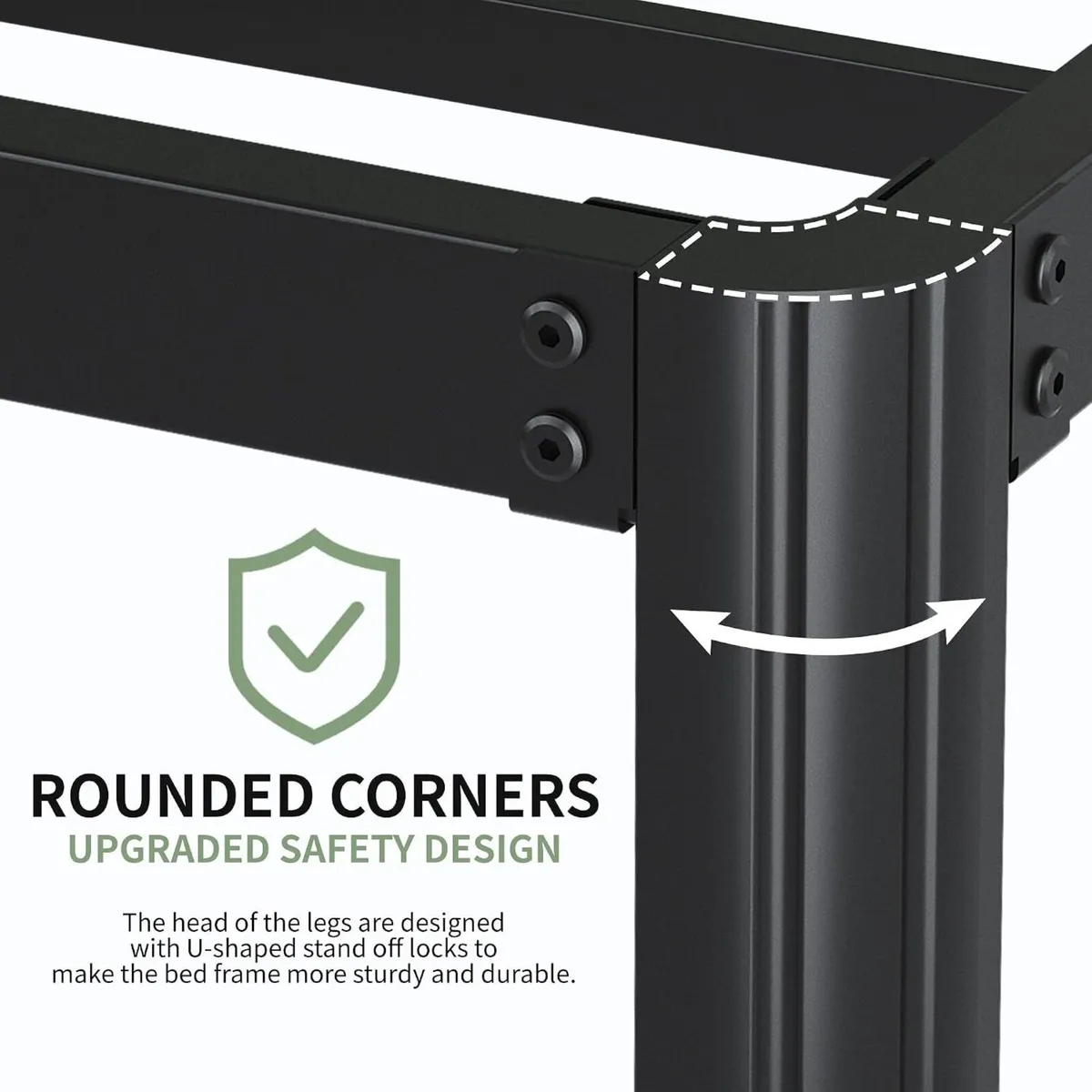 High Bed Frames with Rounded Corner Legs - Image 4