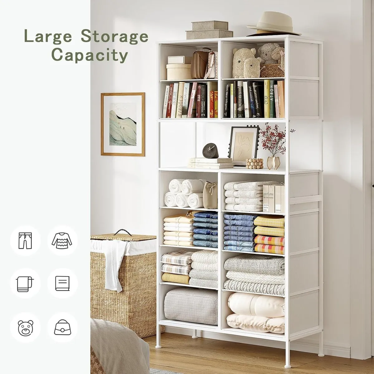 Tall Chest of 12 Drawers Bedroom Storage Cabinet - Image 4