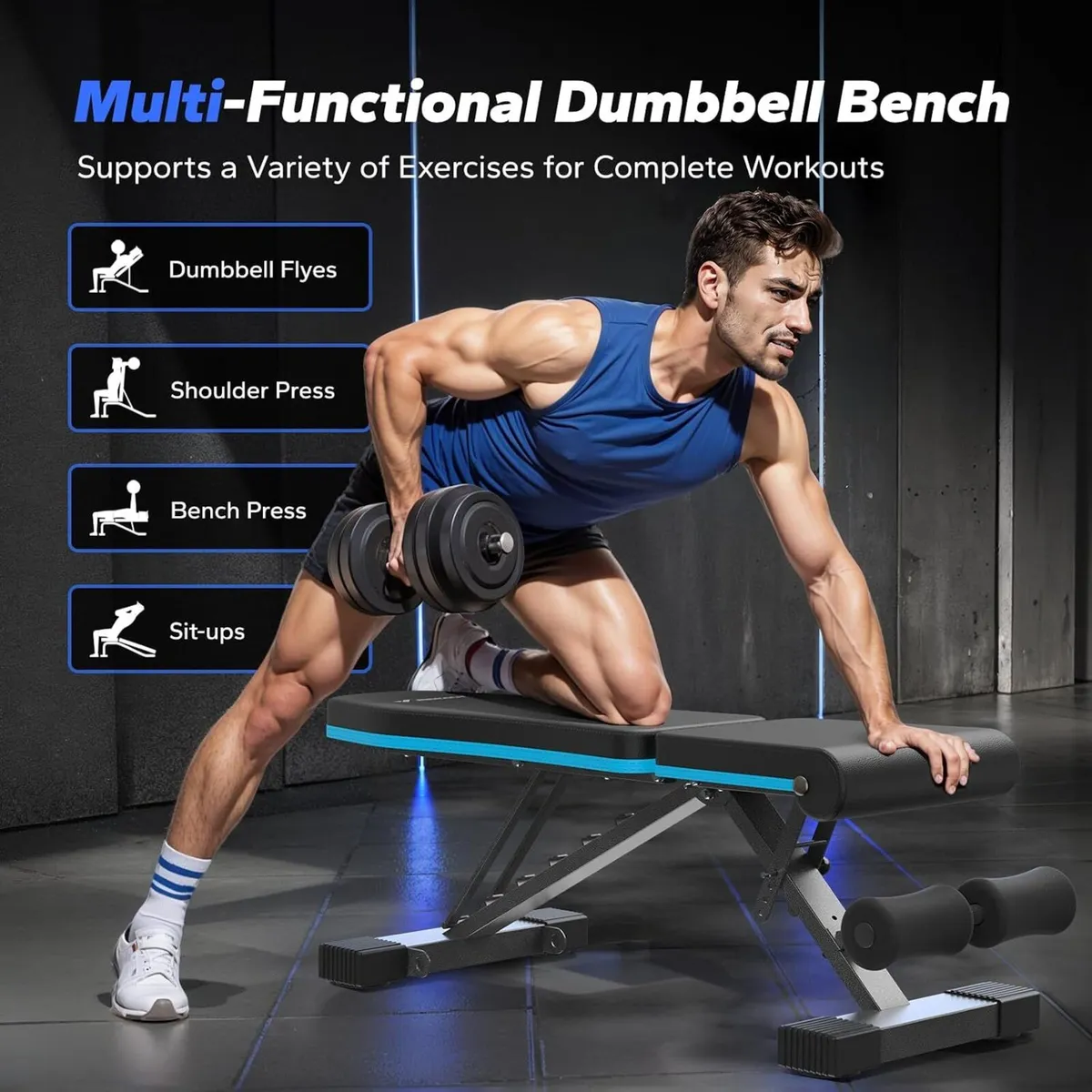 Weight Bench Foldable for Home Gym 72 108 - Image 4