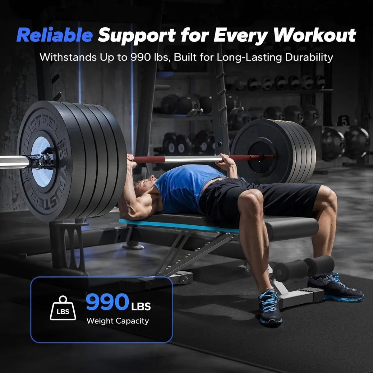 Weight Bench Foldable for Home Gym 72 108 - Image 2