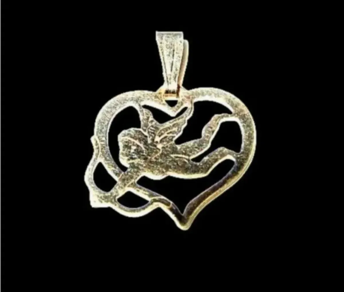 Vintage Hallmarked 9ct Gold Cupid Pendant/Charm - Image 1