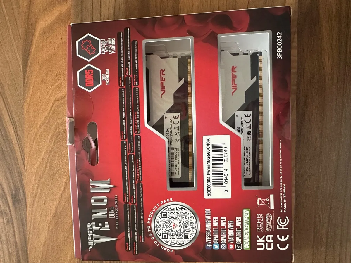 Patriot viper venom DDR 5 RAM 2X8Gb - Image 2