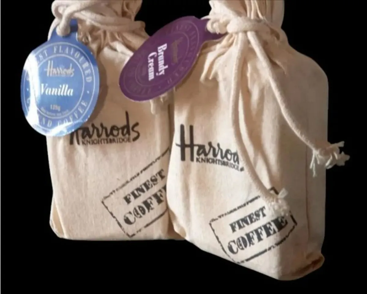Vintage Harrods Knightsbridge Coffee Pouches - Image 2