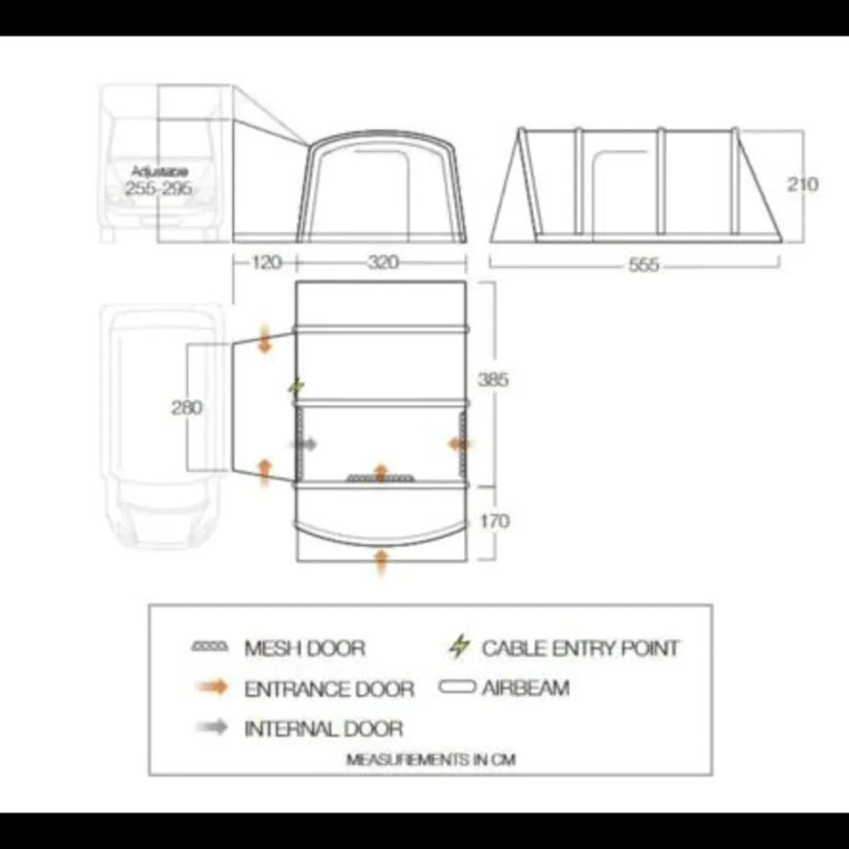 Driveaway Air Awning - Vango Galli III (Tall) - Image 3