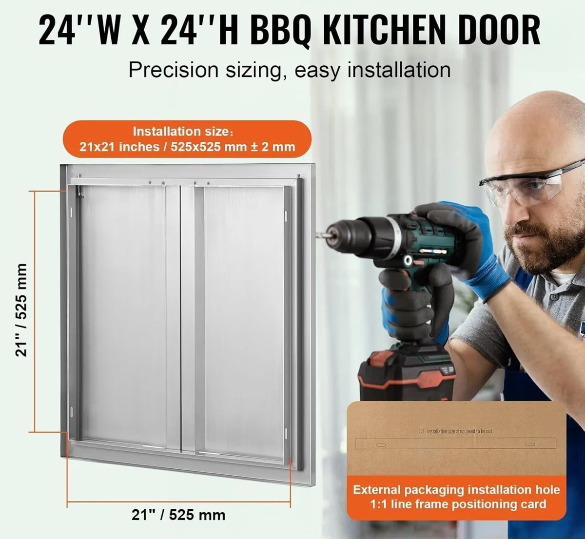 24 x 24 Inch Stainless Steel BBQ Access Door - Image 2
