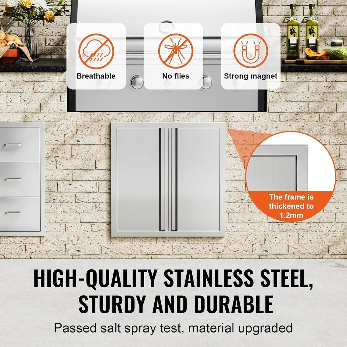 24 x 24 Inch Stainless Steel BBQ Access Door - Image 3