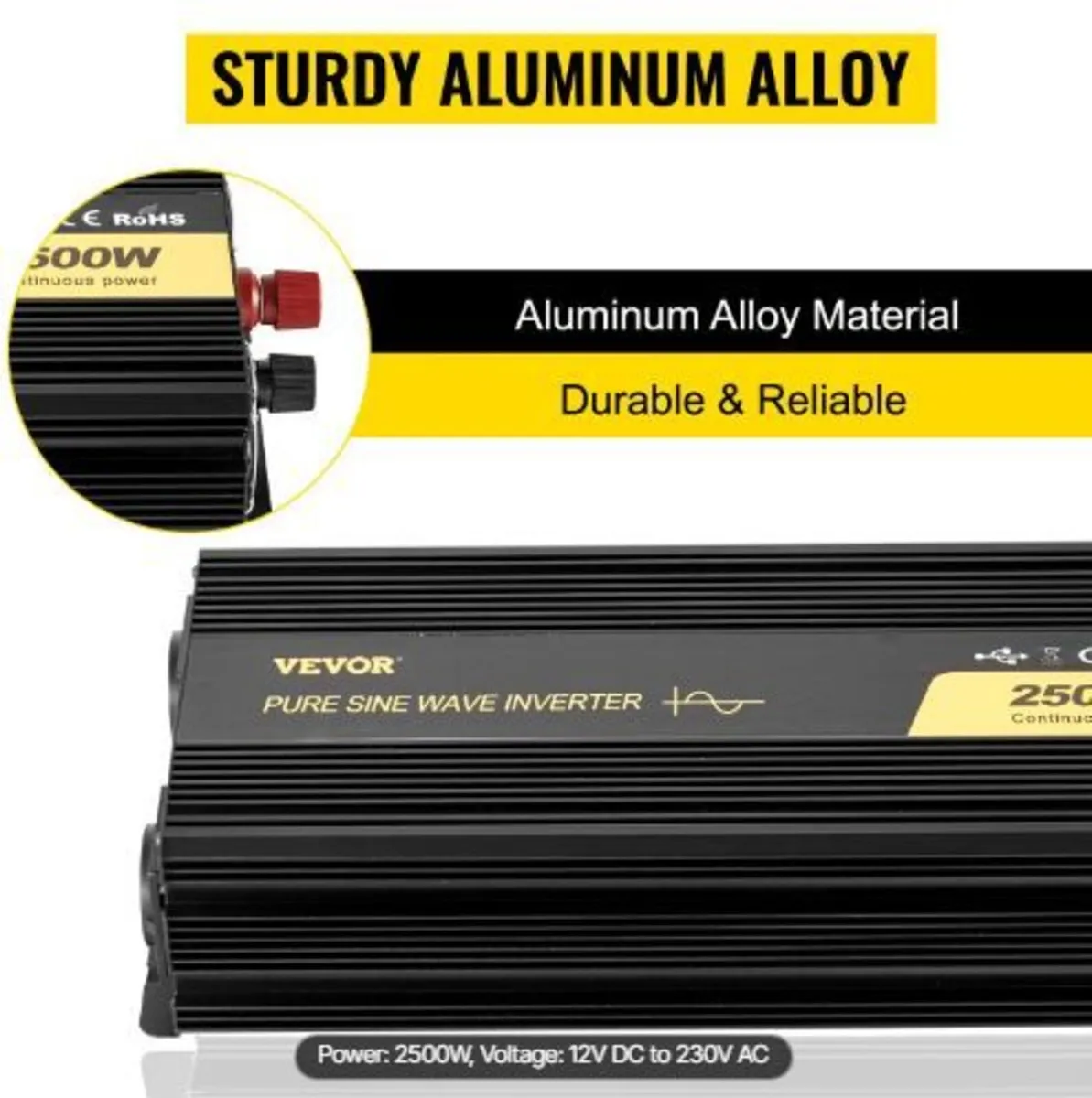 Pure Sine Wave Inverter 2500W Power - Image 2