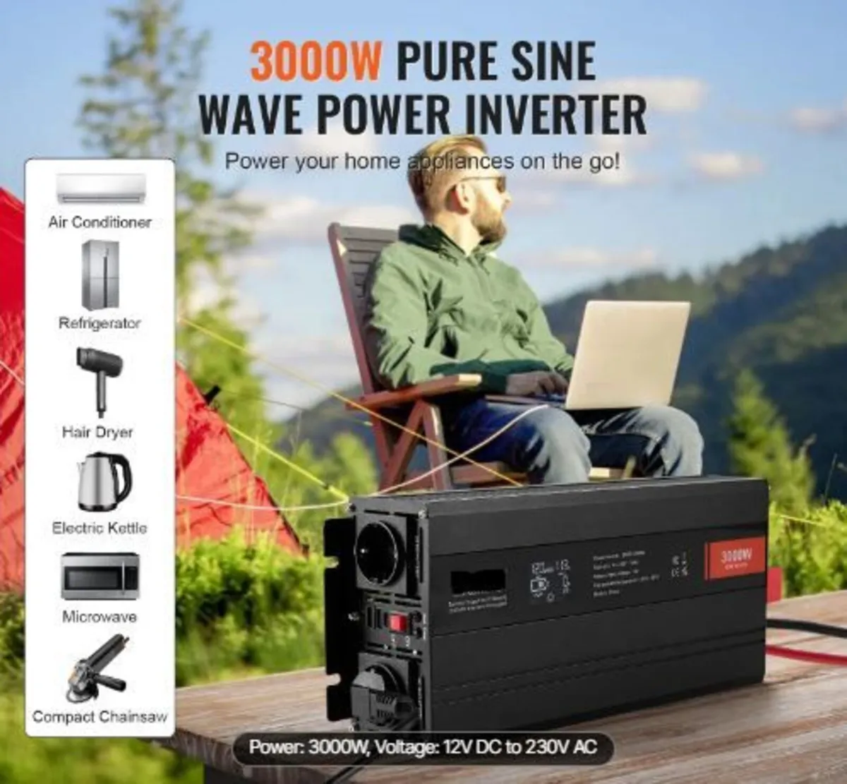 Pure Sine Wave Inverter, 3000 Watt - Image 1