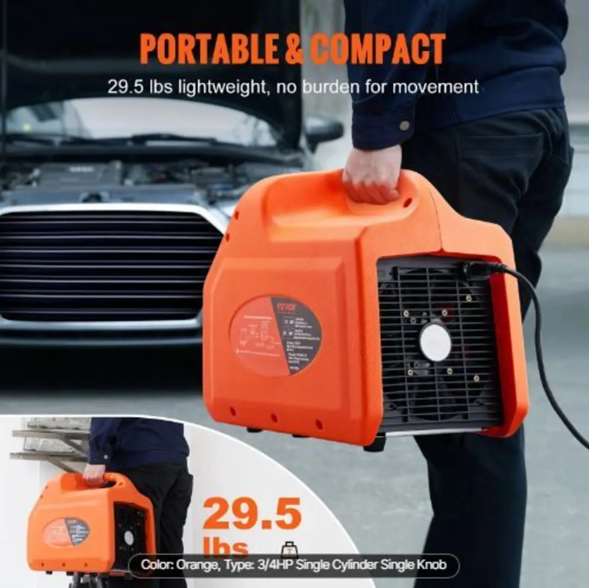 Portable 3/4 HP Refrigerant Recovery Machine - Image 3