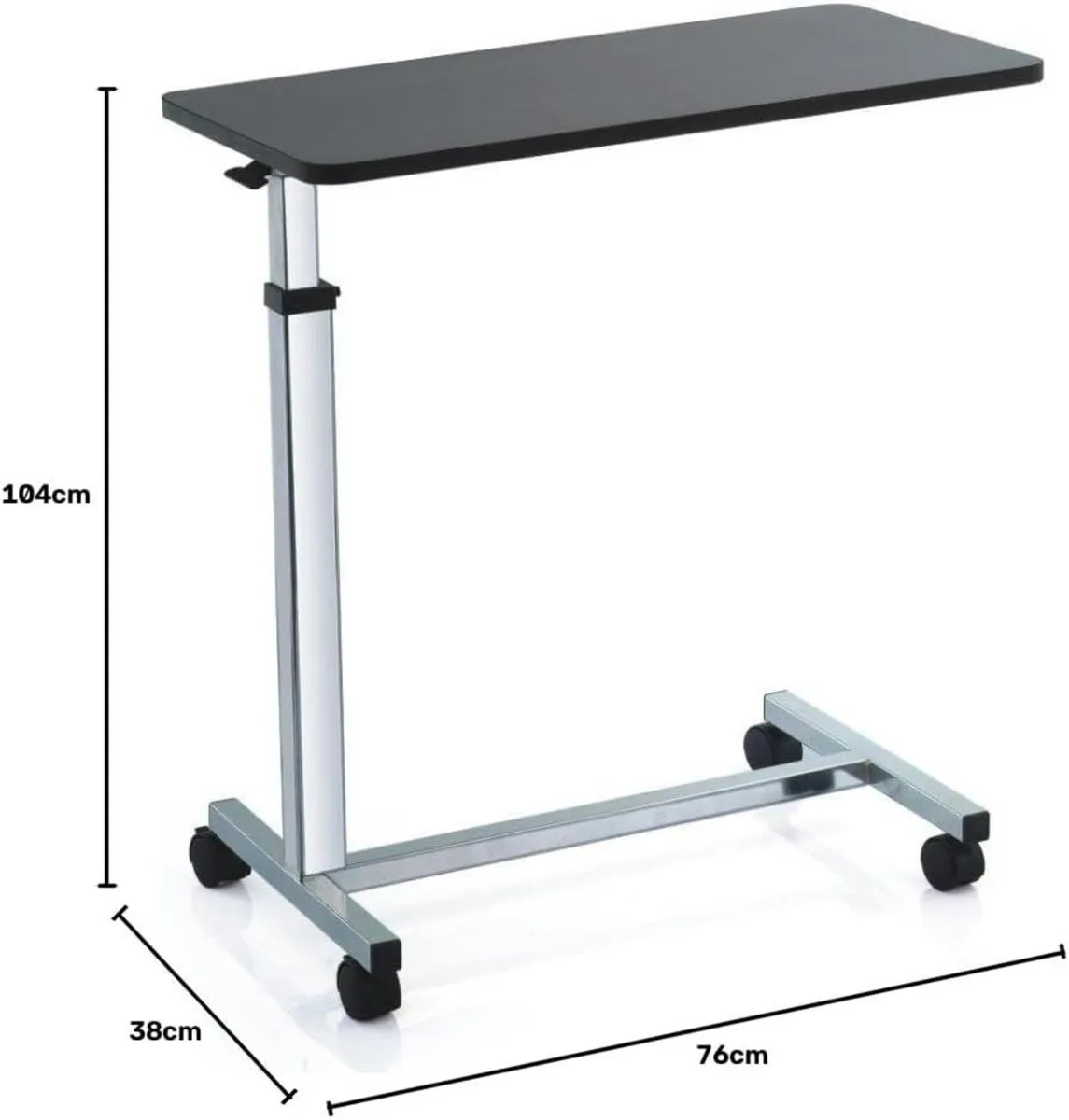 Bed Table with 4 Castors and Height Adjustable - Image 2