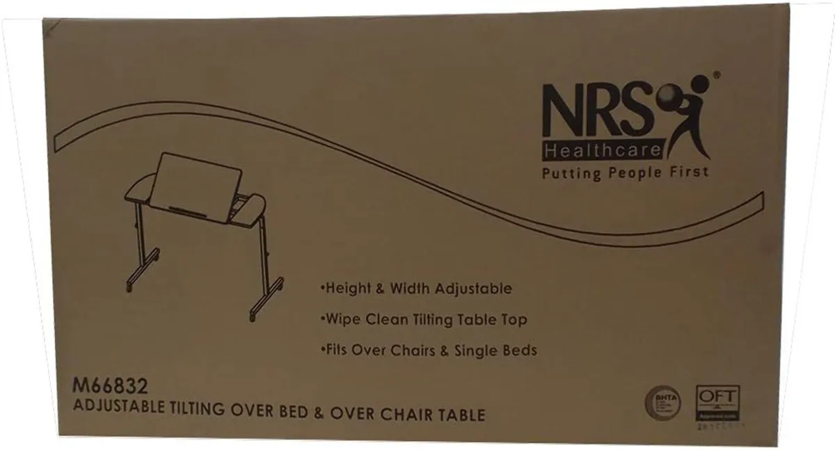 M66832 Wheeled and Tilting Over Bed Or Chair - Image 2