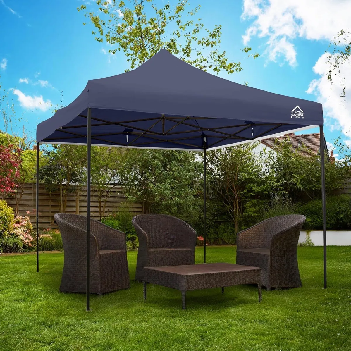 3x3m Heavy Duty Waterproof Pop Up Gazebo Steel - Image 2