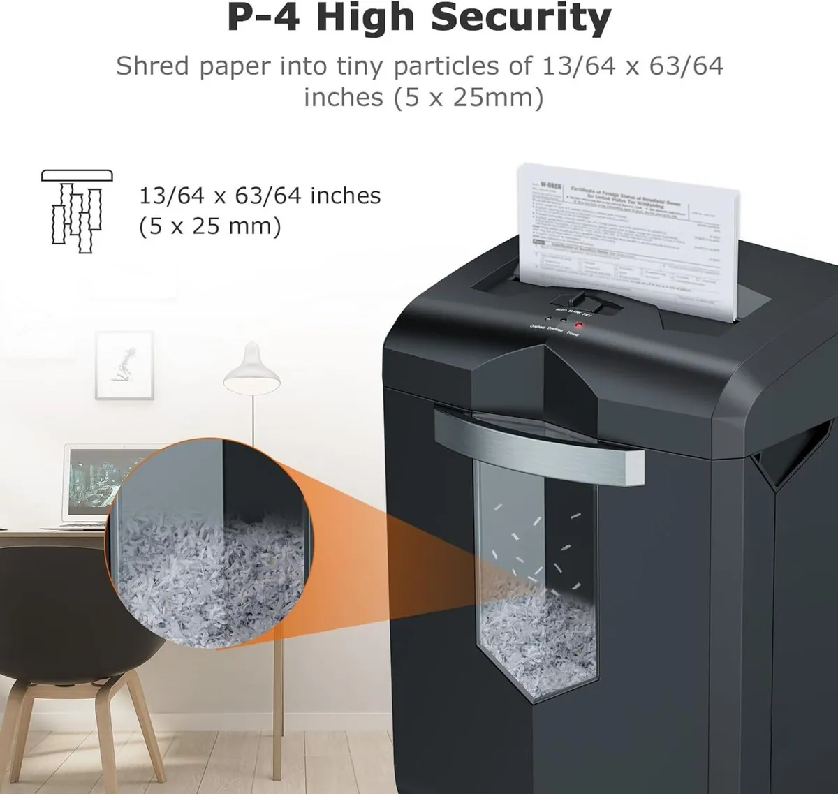 18-Sheet Cross-Cut Heavy Duty Paper Shredder - Image 4