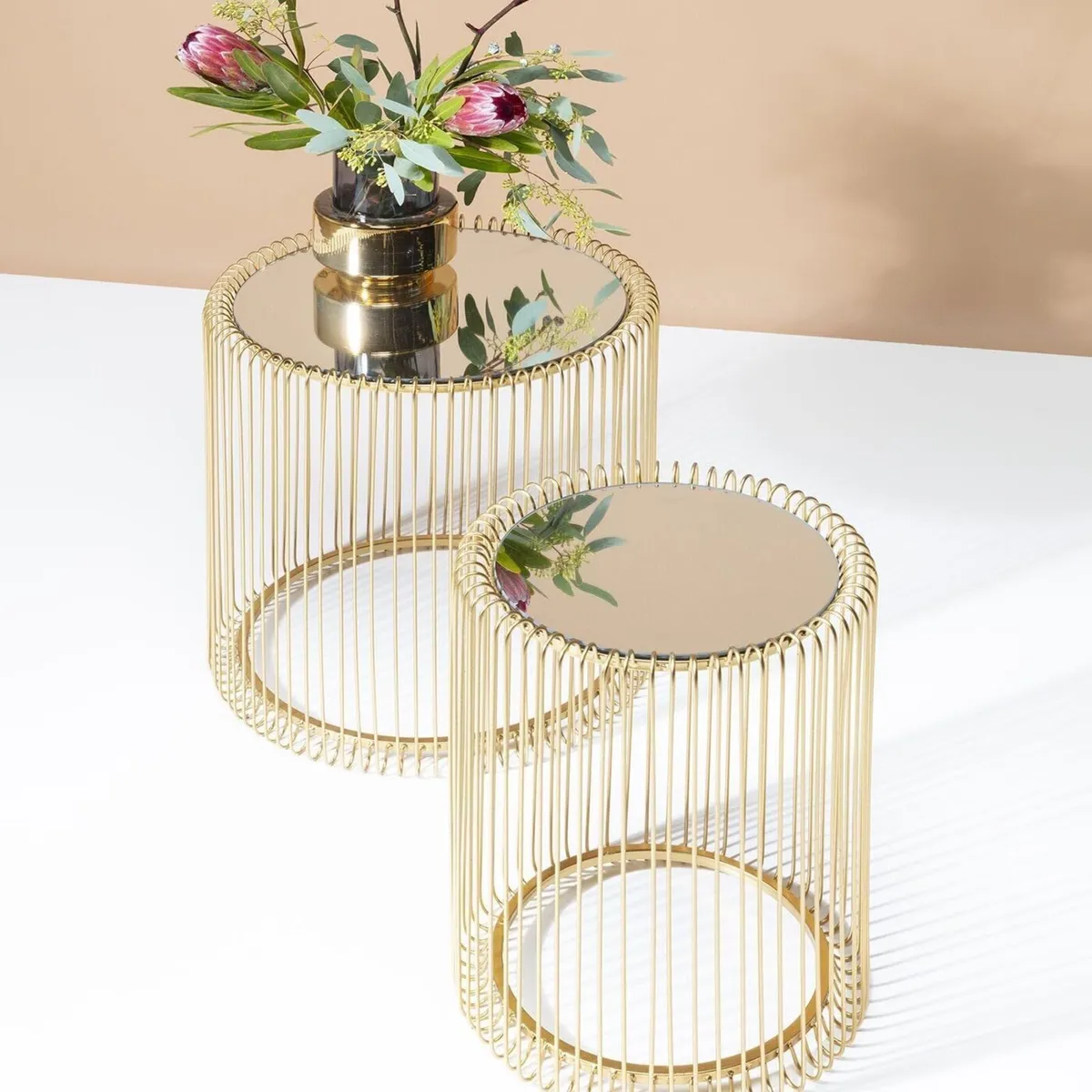 Design Wire Coffee Table 70CM Diameter Living - Image 2