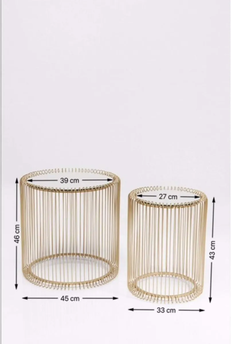 Design Wire Coffee Table 70CM Diameter Living - Image 3