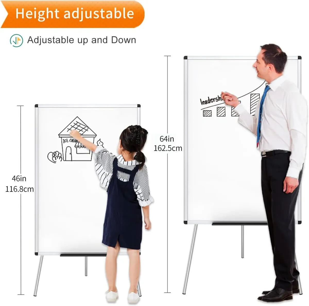 Flipchart Easel Whiteboard Magnetic Dry Wipe - Image 2