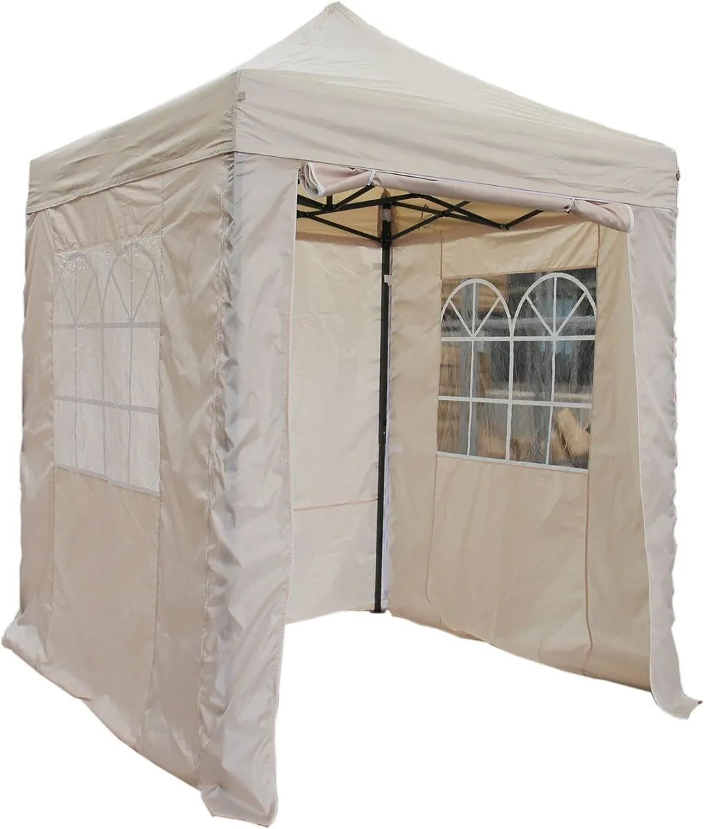 2x2 Fully Waterproof Pop Up Gazebo with 4 - Image 1